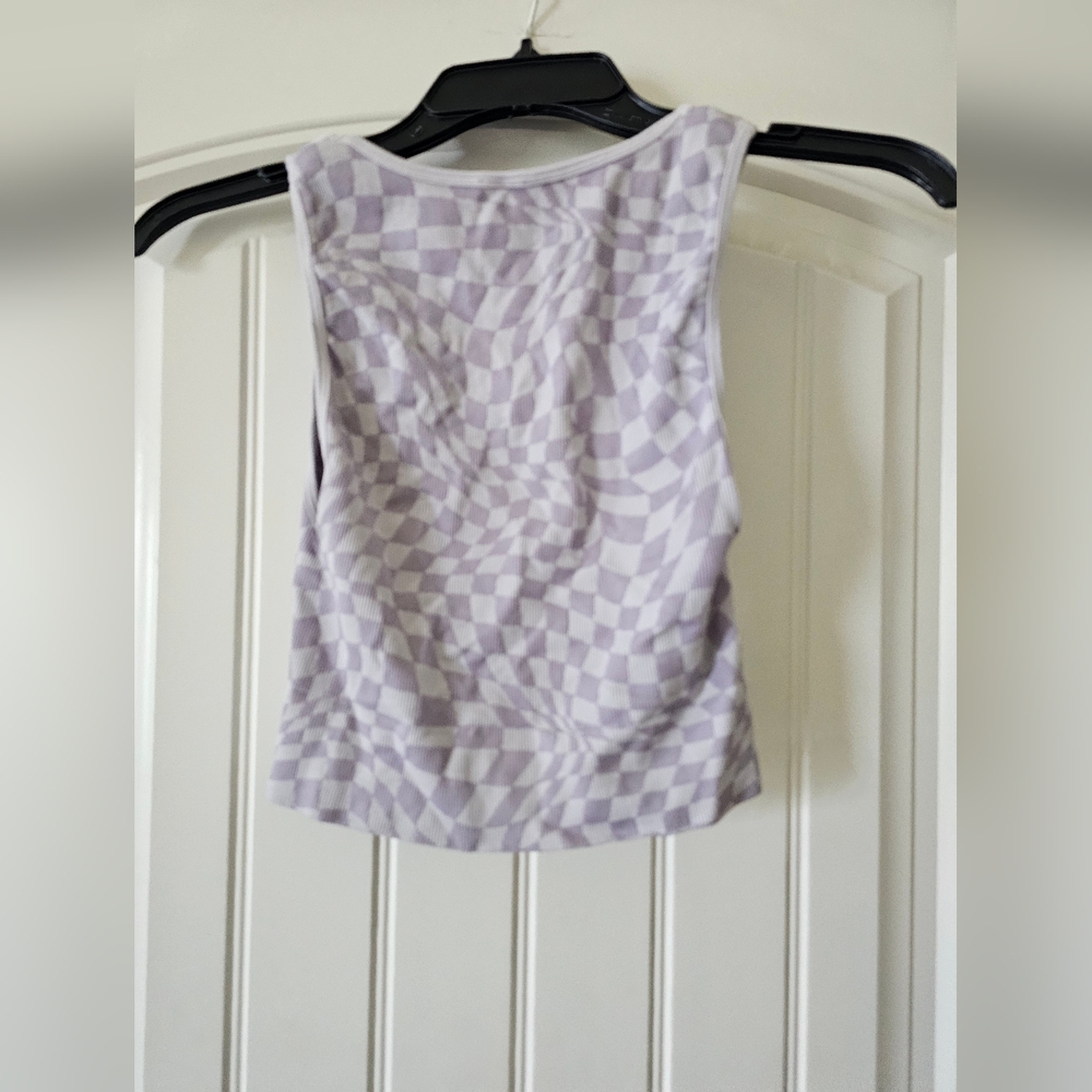 Nikibiki Lavender Checkered Tank Top